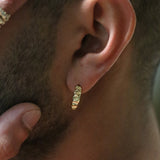 Beaten Mini Hoop Earrings