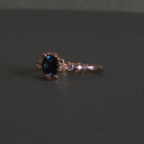 Sapphire Solitaire Rockpool Ring