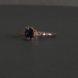 Sapphire Solitaire Rockpool Ring