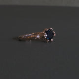 Sapphire Solitaire Rockpool Ring