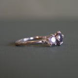 Salt and Pepper Diamond Rockpool Ring