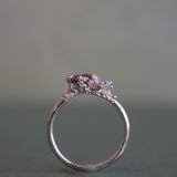 Salt and Pepper Diamond Rockpool Ring