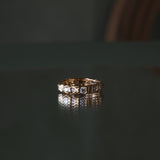 Diamond Beaten Stacking Ring