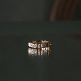 Diamond Beaten Stacking Ring