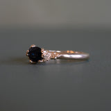 Gold Rockpool Ring with Blue Sapphires