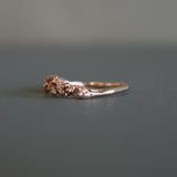 Bent Rockpool Band with Salt and Pepper Diamonds