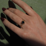 Sapphire Solitaire Rockpool Ring