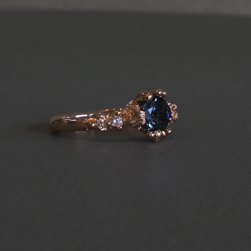 Sapphire Solitaire Rockpool Ring