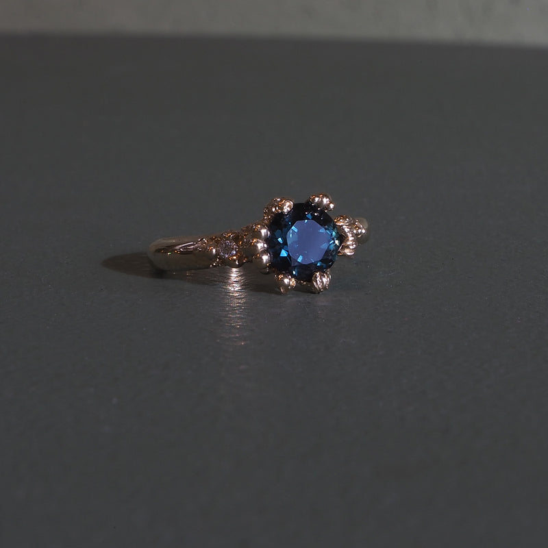 Sapphire Solitaire Rockpool Ring