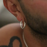 Ossein Twisted Hoops