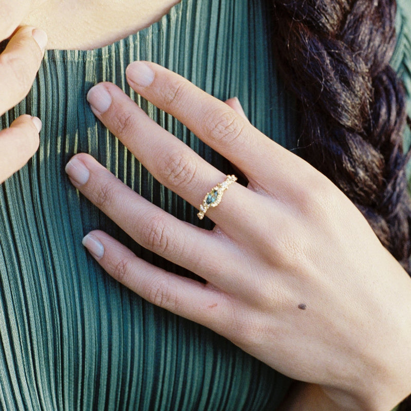 One of Kind Marquise Sapphire Ring