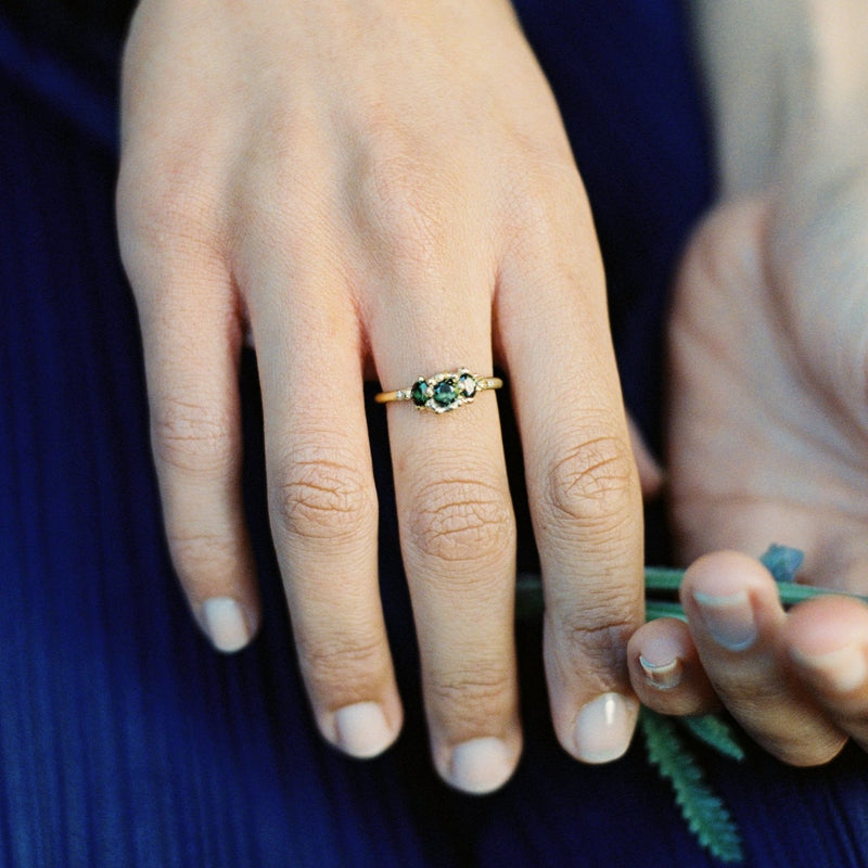 One of a Kind Green Sapphire Ring