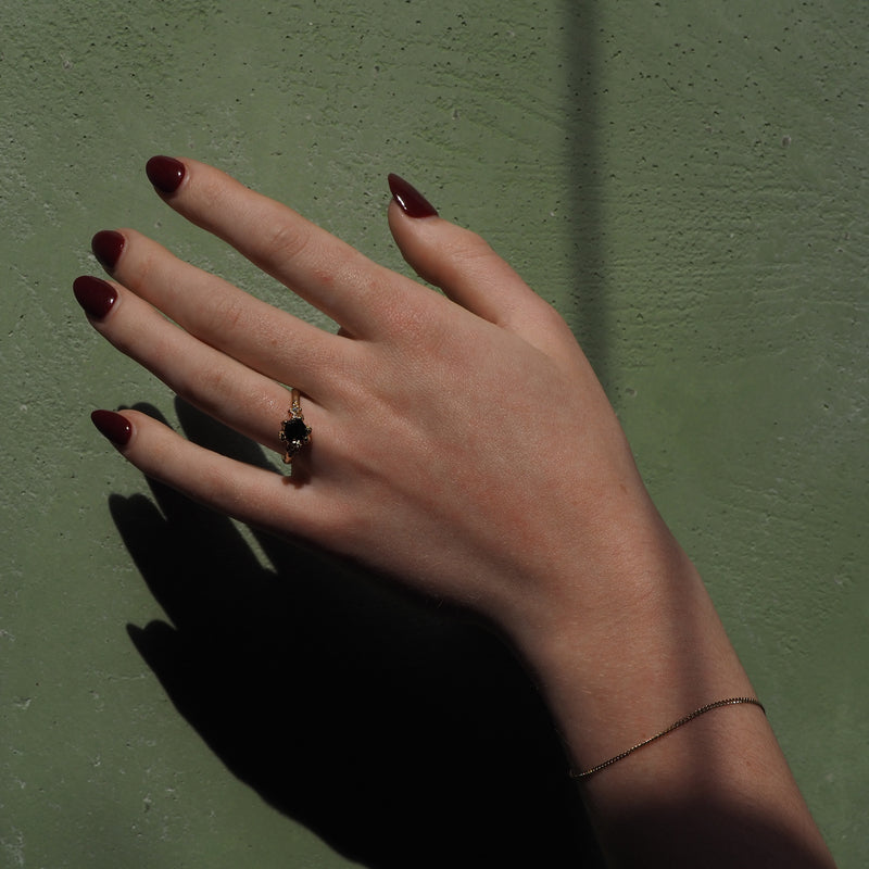 Sapphire Solitaire Rockpool Ring