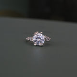 Moissanite Diamond Solitare Rockpool Ring