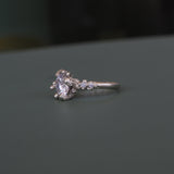 Moissanite Diamond Solitare Rockpool Ring